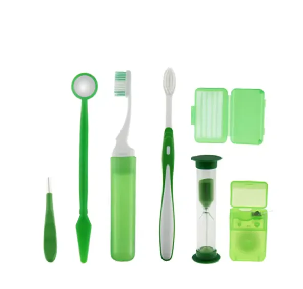 Kit de Higiene Bucal Dental – Set Completo Portátil (Verde)